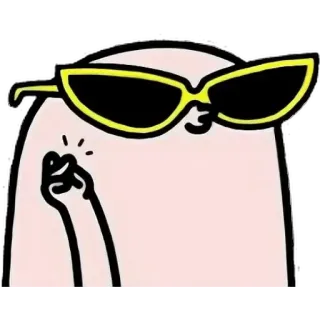 😏 0c519949 kreskówka, okulary przeciwsłoneczne, fajne, rysunek, naklejka, śmieszne, postać telegram sticker
