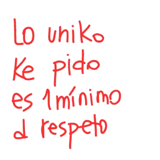 🤫 500ad8fb Lo único ke pido es un mínimo de respeto szacunek, hiszpański, prośba telegram sticker