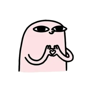 ❤️ beb801fa Kreskówka, Serce, Miłość, Postać, Uroczy, Kawaii, Naklejka telegram sticker