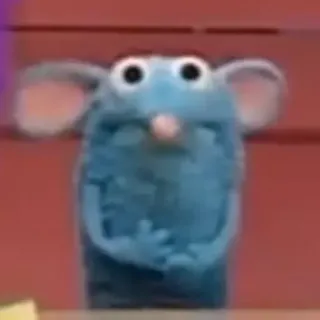 😳 d459f226 Rata de dos patas szczur, kreskówka, niebieski szczur, kukiełka, dwunożny szczur, zwierzę telegram sticker