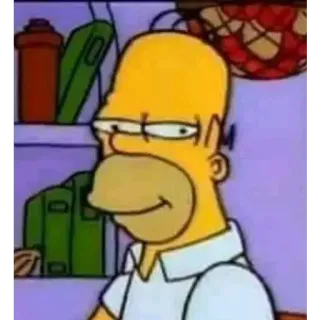 😏 daaa6da8 Homer Simpson The Simpsons homer simpson, simpsonowie, kreskówka, śmieszne, mem, animacja telegram sticker