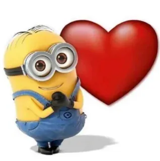❤️ 57bf5500 Minion Despicable Me Minion, Herz, Liebe, Cartoon, Süß telegram sticker