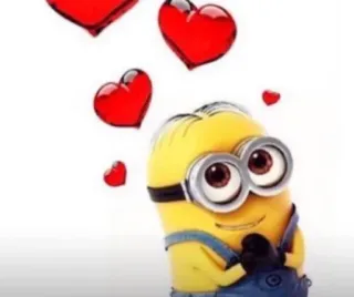 ☺️ 69188fc8 Minion Despicable Me Minion, Ich Einfach Unverbesserlich, Cartoon, Herzen, Liebe telegram sticker