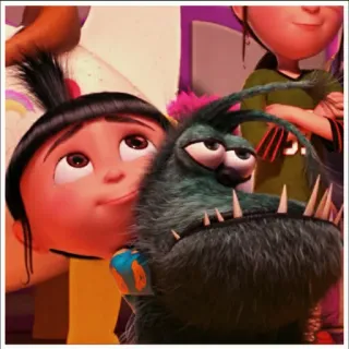 😇 894266fa Agnes Despicable Me カートゥーン, アニメ, 怪盗グルー, アグネス, 可愛い, キャラクター telegram sticker