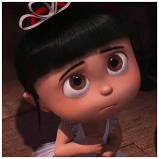 😥 a50e4bd2 Agnes Despicable Me アグネス, 怪盗グルー, アニメ, かわいい, 女の子, アニメーション, 子供 telegram sticker
