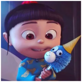 😀 da03fcd8 Agnes Despicable Me 漫画, 女の子, おもちゃ, 可愛い, アニメ, キャラクター telegram sticker