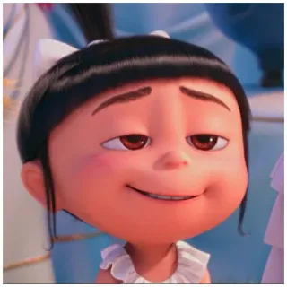 😍 e3fd4a9e Agnes Despicable Me アニメ, 女の子, かわいい, 幸せ, キャラクター, 怪盗グルー, アグネス telegram sticker