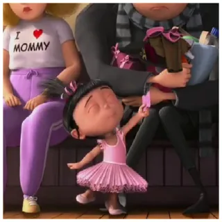 💃 f5048a11 Agnes Despicable Me I ❤️ MOMMY 怪盗グルー, アグネス, ママ大好き, アニメ, 映画 telegram sticker