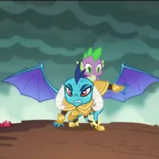 😏 19ab4c2f Spike My Little Pony drago, cartone animato, amicizia, fantasy, spuntone, My Little Pony telegram sticker