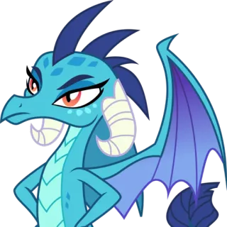 😕 ff09feaf Ember My Little Pony drago, Ember, My Little Pony, cartone animato, personaggio, fantasy telegram sticker