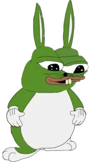🐰 6185c3cf Pepe Pepe, rana, meme, coniglio, internet telegram sticker