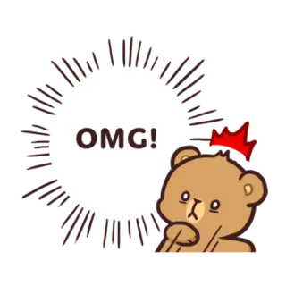 😳 f875244d OMG! медведь, о боже, мультфильм, милый, в шоке telegram sticker