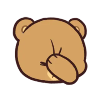 🤦‍♂️ 1aabdea3 クマ, 中指, 失礼 telegram sticker