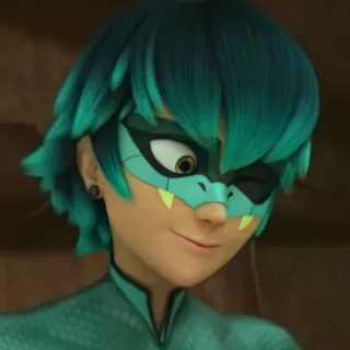 🐍 141b34c4 Luka Couffaine Miraculous: Tales of Ladybug & Cat Noir anime, kartun, Luka, Couffaine, ular, superhero whatsapp sticker