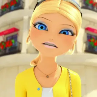 🐝 81666e12 Chloe Bourgeois Miraculous: Tales of Ladybug & Cat Noir Kartun, Miraculous Ladybug, Pirang, Chloe, Bourgeois whatsapp sticker