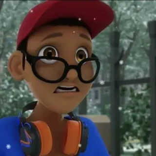 🐢 d86de636 Nino Lahiffe Miraculous: Tales of Ladybug & Cat Noir Kartun, Anak laki-laki, Remaja, Kacamata, Headphone, Miraculous whatsapp sticker