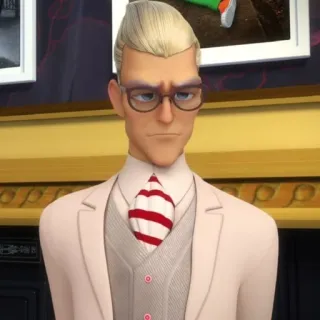 🦋 dba155a7 Gabriel Agreste Miraculous: Tales of Ladybug & Cat Noir ayah, mode, serius, penjahat, pirang whatsapp sticker