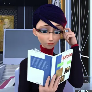 🦚 eb5e2605 Histoire wanita, kacamata, membaca, buku whatsapp sticker