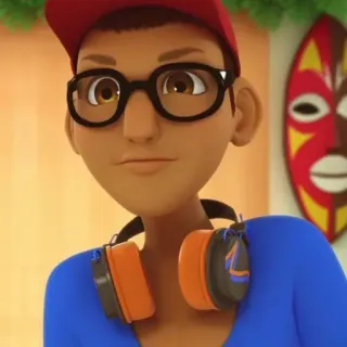 🐢 f6fbb2c7 Nino Lahiffe Miraculous: Tales of Ladybug & Cat Noir Kartun, Remaja, Headphone, Miraculous, Nino whatsapp sticker