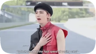 😟 2fa573cc got shocked by the fast speed of racing cars kpop, idol, chocado, corrida, velocidade, carros telegram sticker