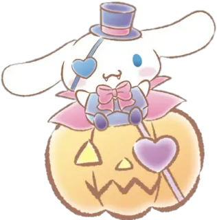 🎃 50ddca05 Cinnamoroll, Sanrio, Halloween, zucca, carino, cartone animato, adesivo telegram sticker