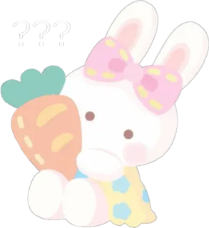 🐰 5f338246 ??? coniglio, coniglietto, carota, carino, animale, adesivo, cartone animato telegram sticker
