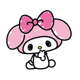 🎀 af79d006 My Melody My Melody, Sanrio, kawaii, carino, coniglio, rosa, cartone animato telegram sticker