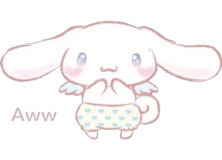 🍼 bff08936 Cinnamoroll Awww carino, cinnamoroll, sanrio, kawaii, cane, angelo telegram sticker
