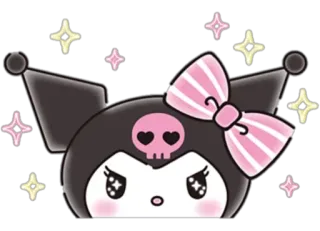 ✨ e9b3ec7e Kuromi Kuromi, Sanrio, personaggio, teschio, kawaii, carino, cartone animato telegram sticker