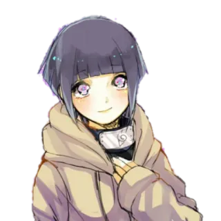 🙂 012b5f1e Hinata Hyuga Naruto Аниме, Мультфильм, Хината, Хьюга, Наруто whatsapp sticker
