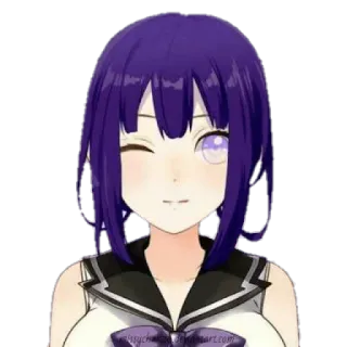 😉 07a886af psychalchan.deviantart.com Аниме, Девушка, Женщина, Милый, Мультфильм whatsapp sticker