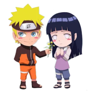 🌹 48a3e0d9 Naruto аниме, наруто, хината, любовь, мультфильм whatsapp sticker