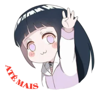 👋 495520bd Hinata Hyuga Naruto ATEEMAIS Аниме, Мультфильм, Персонаж, Фанатское творчество, Хината, Манга, Наруто whatsapp sticker