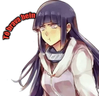 😒 6e46891e Hinata Hyuga Naruto Tô brava hein Аниме, Хината, Наруто, Персонаж, Манга whatsapp sticker