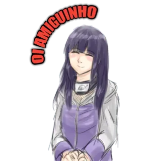 🙌 d371e83a Hinata Hyuga Naruto OI AMIGUINHO Аниме, Мультфильм, Девушка, Персонаж, Хината, Наруто whatsapp sticker