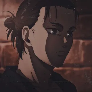 😐 cdf8ccdf Eren Yeager Attack on Titan anime, eren, yeager, attack on titan whatsapp sticker