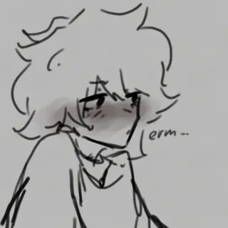 🥢 d5845c37 erm.. ภาพวาด, ภาพสเก็ตช์, การ์ตูน, น่ารัก, เขินอาย, ขี้อาย telegram sticker