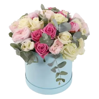 💐 16411bc7 rangkaian bunga, mawar, buket, floral, hadiah, dekorasi, kotak biru telegram sticker