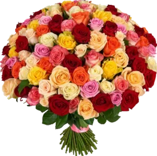 🌹 9a2ea626 mawar, buket, bunga, rangkaian bunga, berwarna-warni, hadiah telegram sticker