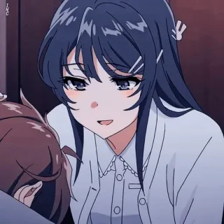 ☺️ 9c500493 Mai Sakurajima Rascal Does Not Dream of Bunny Girl Senpai Аниме, Bunny Girl Senpai, Милый, Девушка, Японская анимация, Мультфильм telegram sticker