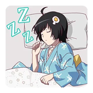 😴 2a1e5a2b ZZZ dormire, assonnato, anime, cartoni animati, zzz whatsapp sticker