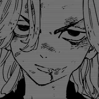 🧸 bbf509bb Anime, Mangá, Escala de cinza, Personagem, Retrato telegram sticker