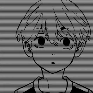 🧸 c844327e Anime, Mangá, Menino, Retrato, Preto e branco, Ilustração telegram sticker