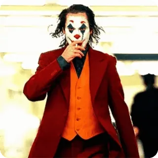 🌟 72027380 Joker Joker, Payaso, Película, Personaje, Villano, Crimen, DC Comics telegram sticker