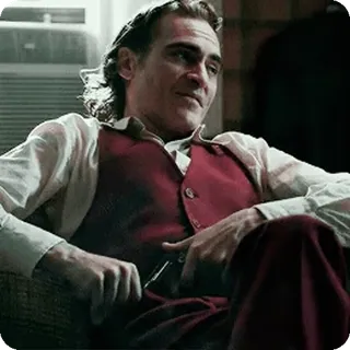 🌟 b1ac26b6 Joker Joker, Joaquin Phoenix, DC Comics, película, villano, crimen, payaso telegram sticker