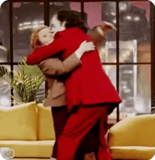 🌟 cd9f7a25 abrazo, celebración, alegría, emoción, abrazo, afecto, saludo telegram sticker