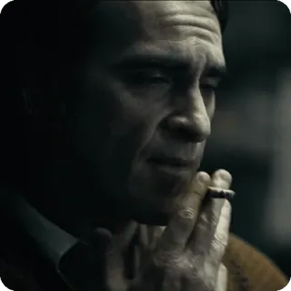 🌟 e854141f fumando, cigarrillo, hombre, retrato, cine negro, actor telegram sticker