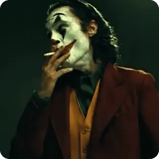 🌟 ea897851 Joker Joker, Película, Fumando, Cigarrillo, Payaso, Villano, DC Comics telegram sticker