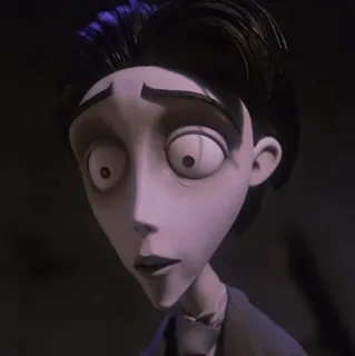 ♣ 2b1112de Victor Van Dort Corpse Bride Corpse Bride, Victor Van Dort, Tim Burton, film animasi, potret karakter telegram sticker