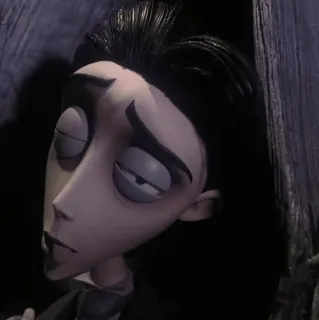 ♣ 94f3ea16 Victor Van Dort Corpse Bride Victor Van Dort, Corpse Bride, Tim Burton, animasi, gotik, film, karakter telegram sticker